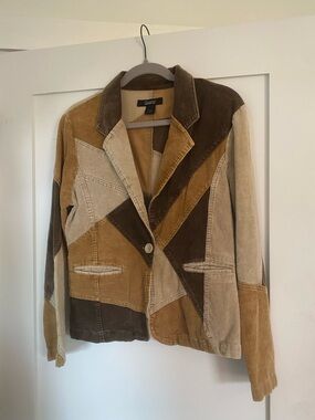 vintage corduroy patchwork jacket